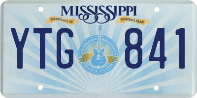 MS license plate YTG841