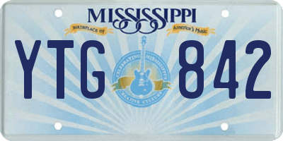 MS license plate YTG842