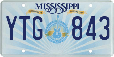 MS license plate YTG843