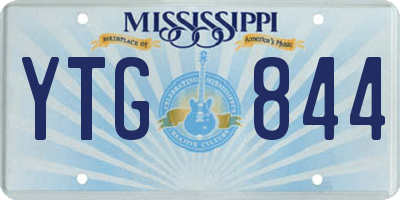 MS license plate YTG844