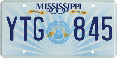 MS license plate YTG845