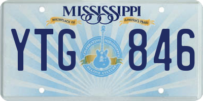 MS license plate YTG846