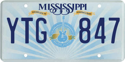 MS license plate YTG847