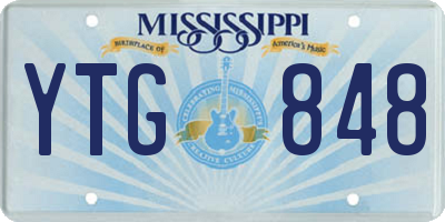 MS license plate YTG848