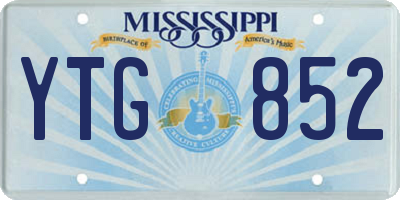 MS license plate YTG852