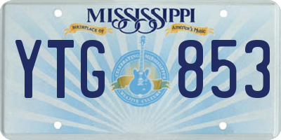 MS license plate YTG853