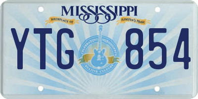MS license plate YTG854