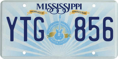 MS license plate YTG856