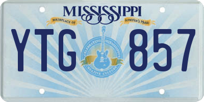 MS license plate YTG857