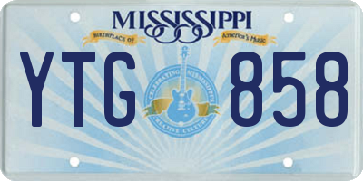 MS license plate YTG858