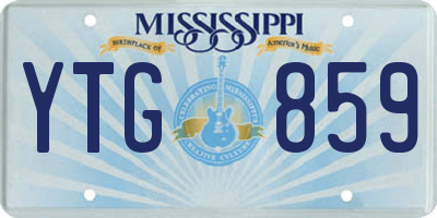 MS license plate YTG859