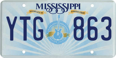 MS license plate YTG863