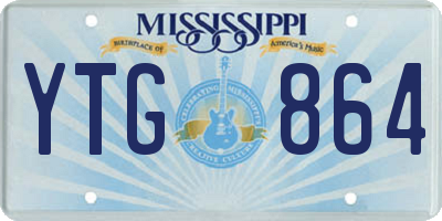 MS license plate YTG864