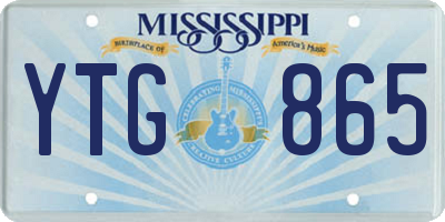 MS license plate YTG865