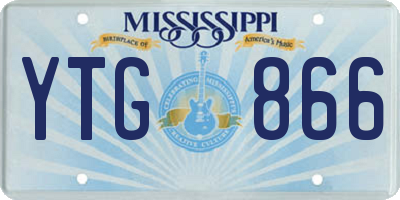 MS license plate YTG866