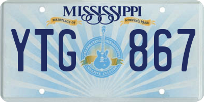 MS license plate YTG867
