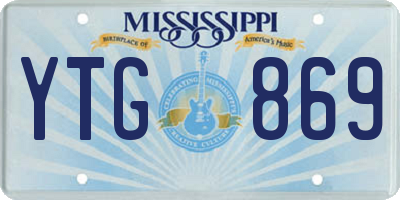 MS license plate YTG869