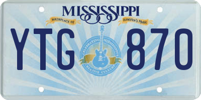 MS license plate YTG870