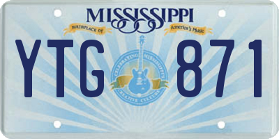 MS license plate YTG871