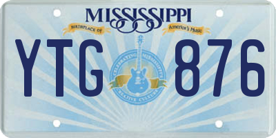 MS license plate YTG876