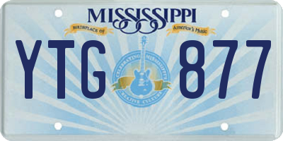 MS license plate YTG877