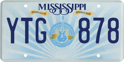 MS license plate YTG878