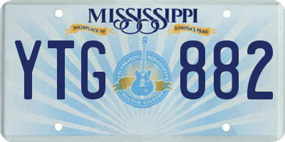 MS license plate YTG882