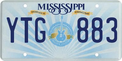 MS license plate YTG883