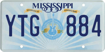 MS license plate YTG884