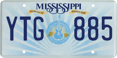 MS license plate YTG885