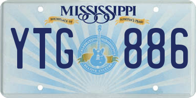 MS license plate YTG886
