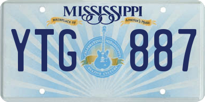MS license plate YTG887
