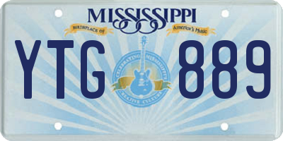 MS license plate YTG889