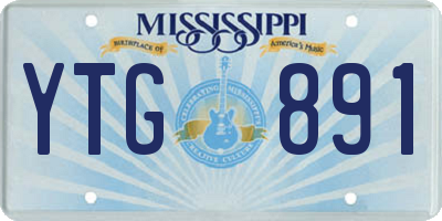 MS license plate YTG891
