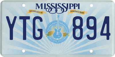 MS license plate YTG894