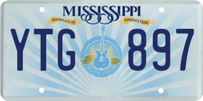 MS license plate YTG897