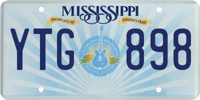 MS license plate YTG898
