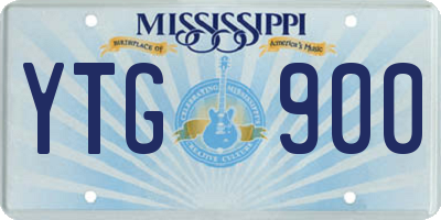 MS license plate YTG900