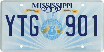 MS license plate YTG901