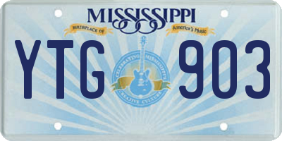 MS license plate YTG903