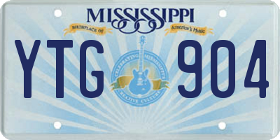 MS license plate YTG904