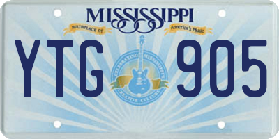 MS license plate YTG905