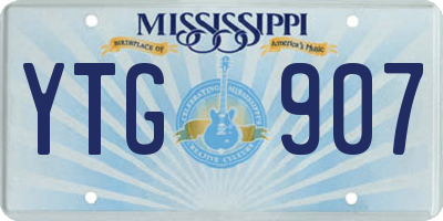 MS license plate YTG907
