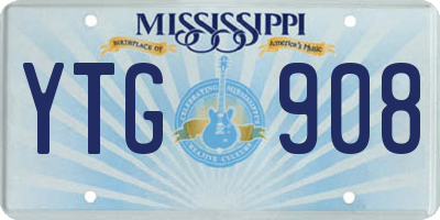 MS license plate YTG908
