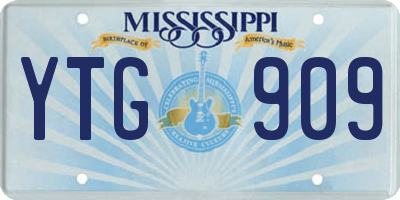 MS license plate YTG909
