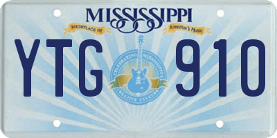 MS license plate YTG910