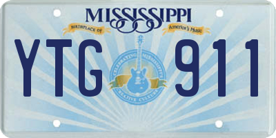 MS license plate YTG911