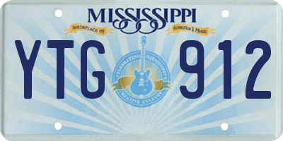 MS license plate YTG912
