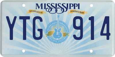 MS license plate YTG914