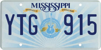 MS license plate YTG915